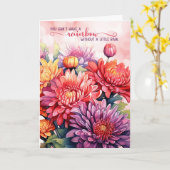 12 Stappen Aanmoediging Regenboog Chrysanten Kaart (Gele Bloem)