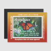 12-stappen acceptatie magnetische kaart 26 vlinder (Voorkant / Achterkant)