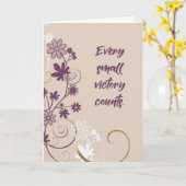 12 stappen herstel aanmoediging wervelingen op bru kaart (Gele Bloem)