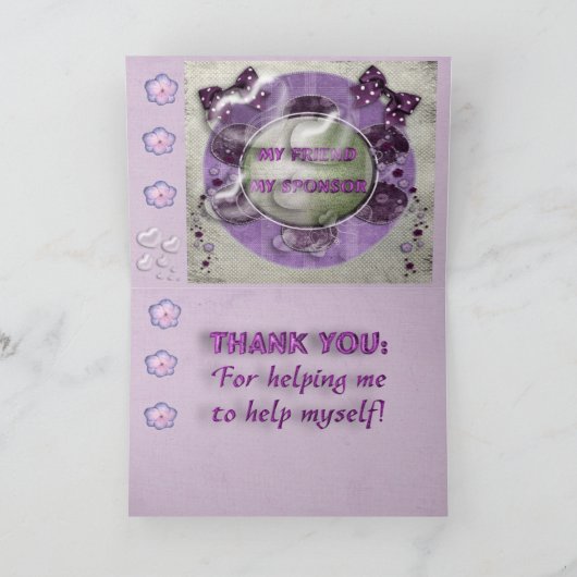 12 stappen herstel en ondersteuning kaart (Binnen)