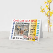 12 stappen herstel slogans kaart (Gele Bloem)