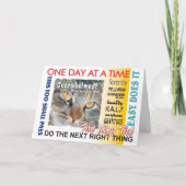 12 stappen herstel slogans kaart (Voorkant)