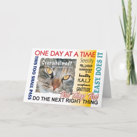 12 stappen herstel slogans kaart (Voorkant)