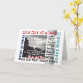 12 stappen herstel slogans kaart (Gele Bloem)