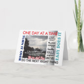 12 stappen herstel slogans kaart (Voorkant)