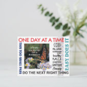 12 stappen herstel slogans wenskaart briefkaart (Staand voorkant)