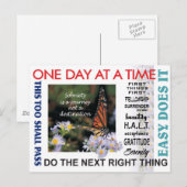 12 stappen herstel slogans wenskaart briefkaart (Voorkant / Achterkant)