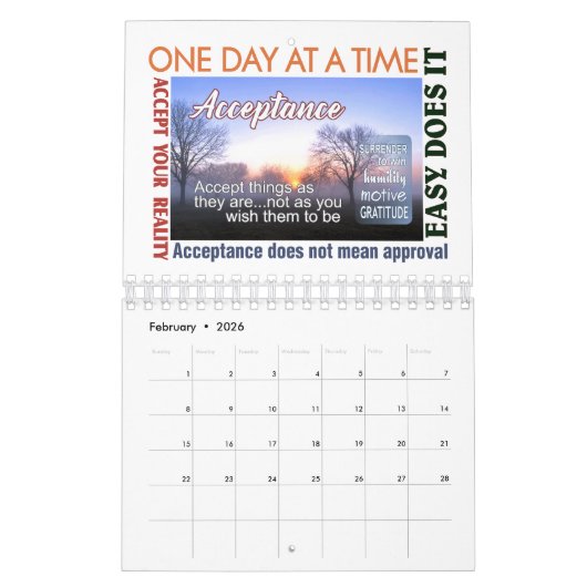 12 stappen herstel slogans wolken kalender 25z (Feb 2026)