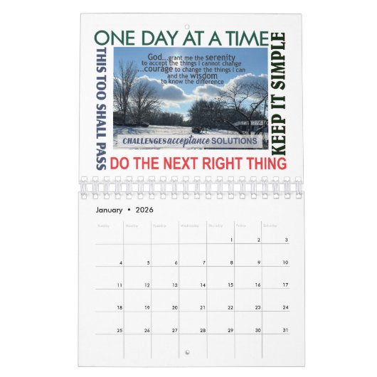 12 stappen herstel slogans wolken kalender 25z (Jan 2026)