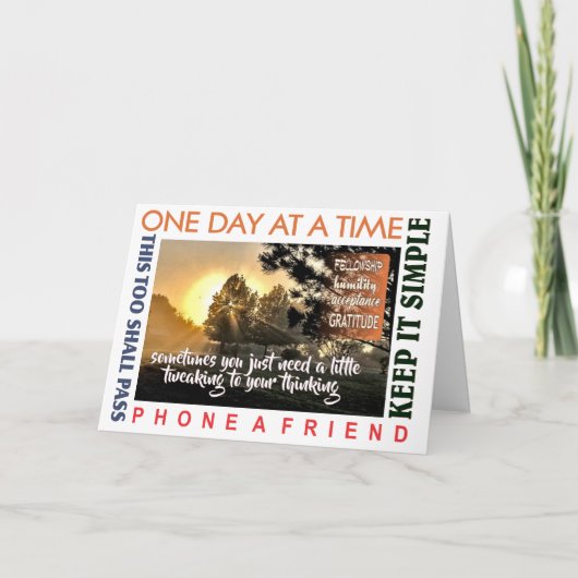 12-stappen herstel wenskaart 25 kaart (Voorkant)