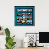 12-stappen herstelslogan wolken poster-rand 25z poster (Thuiskantoor)
