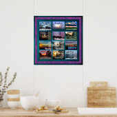12-stappen herstelslogan wolken poster-rand 25z poster (Keuken)