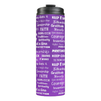 12 Stappen Herstelwoorden & Slogans Thermosbeker