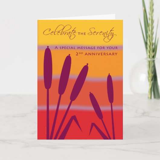 12 Stappen Verjaardag Jubileum 2 Jaar Clean Sober Kaart (Voorkant)