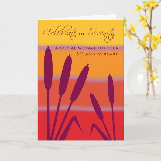 12 Stappen Verjaardag Jubileum 3 Jaar Clean Sober Kaart (Gele Bloem)