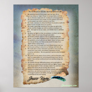 12 Stappen voor een Levenslang Spiritueel Herstel Poster