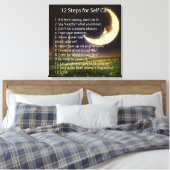 12 stappen voor zelfzorg canvas afdruk (Insitu (Slaapkamer))