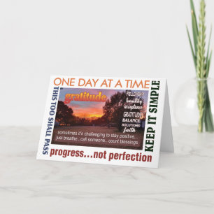 12-staps Graditude wenskaart 25 Kaart