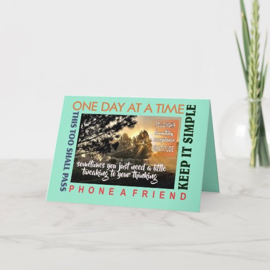 12-staps herstel tweaking wenskaart 25 bedankkaart (Voorkant)