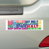 12 stapsgewijze herstellogans bumpersticker (Op auto)