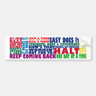 12 stapsgewijze herstellogans bumpersticker