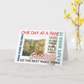 12-stapsgewijze herstelslogans kaart (Gele Bloem)