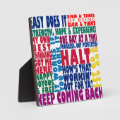 12 stapslogans fotoplaat (Voorkant)