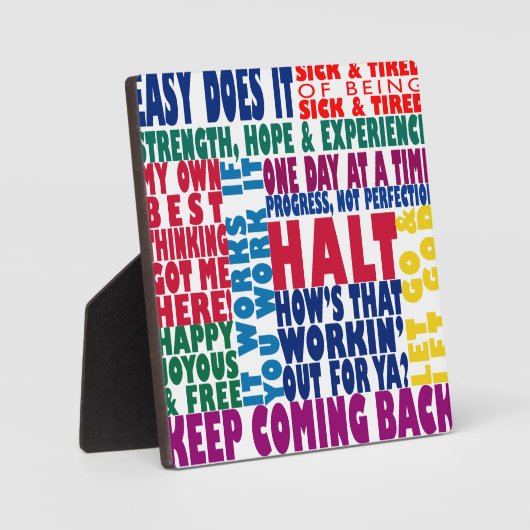 12 stapslogans fotoplaat (Voorkant)