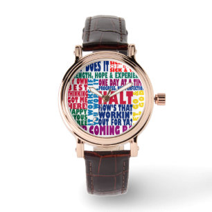 12 stapslogans horloge