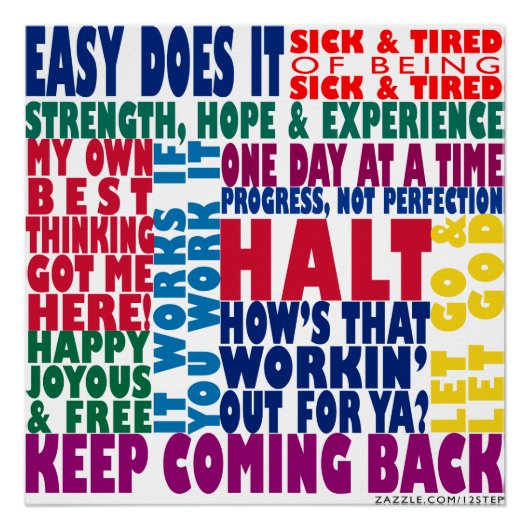 12 stapslogans perfect poster (Voorkant)