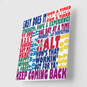 12 stapslogans vierkante klok (Hoek)