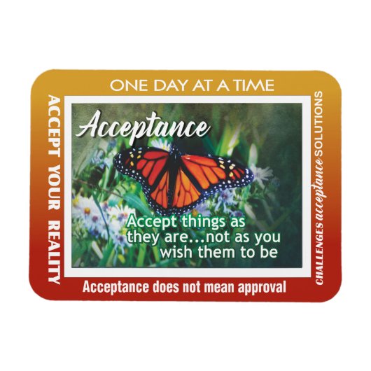 12 step acceptance magnet 26 butterflies magneet (Horizontaal)