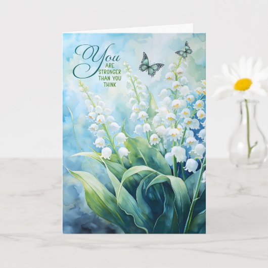 12 Step Encouragement Lily of the Valley Garden Kaart (Kleine Plant)