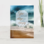 12 Step Recovery Encouragement Ocean Waves Kaart (Voorkant)