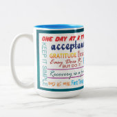 12 step recovery slogans mug 25z3c tweekleurige koffiemok (Links)