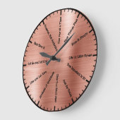 12 Step Sobriety Alcoholics Rose Gold Wall Clock Grote Klok (Hoek)
