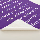 12 Step Sobriety Recovery Service Prayer Blanket Sherpa Deken (3/4)