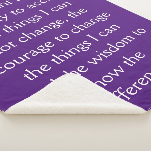 12 Step Sobriety Recovery Service Prayer Blanket Sherpa Deken (3/4)