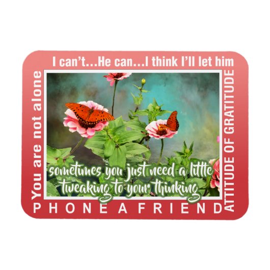 12 step thinking magnet 26 butterflies magneet (Horizontaal)