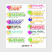 12 STKS - Heart Love Message Stickers voor Schatti (Vel)