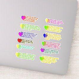 12 STKS - Heart Love Message Stickers voor Schatti