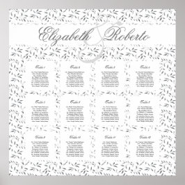 12 Tabel 80 tot 120 gastenweddenschappen Poster