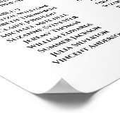 12 Tabel  Rozen Wedding Seating Chart Poster (Hoek)