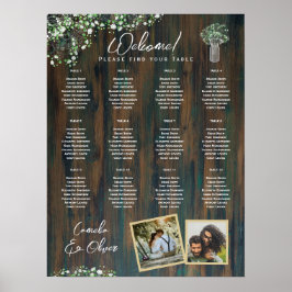 12 Tabel Rustisch hout Gypsophila FOTO-SEIEREND sc Poster