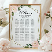 12 Tabellen Balush Geometric Wedding Seating Chart Poster
