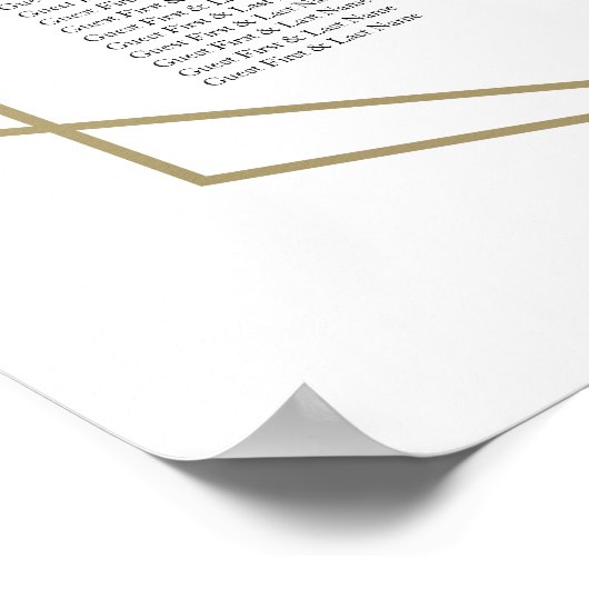 12 Tabellen Balush Geometric Wedding Seating Chart Poster (Hoek)