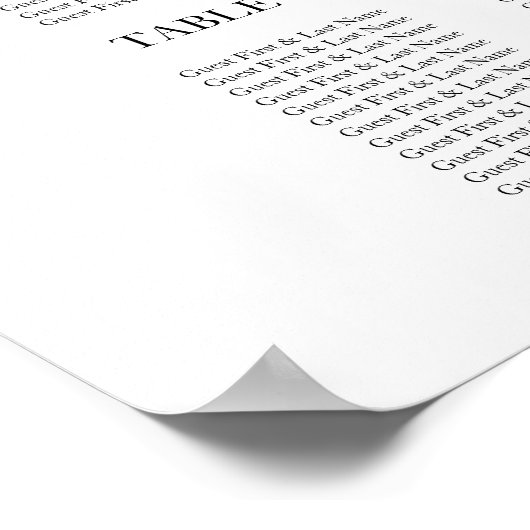 12 Tabellen Rustic Greenery Wedding Seating Chart Poster (Hoek)