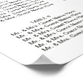 12 Tabellen Sluitend Floral Wedding Seating Chart Poster (Hoek)