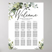 12 Tabellen Zitkast Greenery Waterverf Poster (Voorkant)