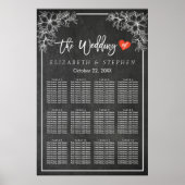 12 Tabellen Zitkast Koolbord Floral Lijst Poster (Voorkant)